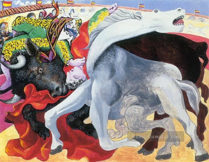 Corrida la mort du torero 1933 kubist Pablo Picasso Ölgemälde